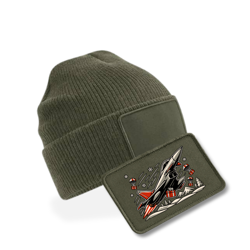 Bundle - Beanie mit XMAS Patch - oliv