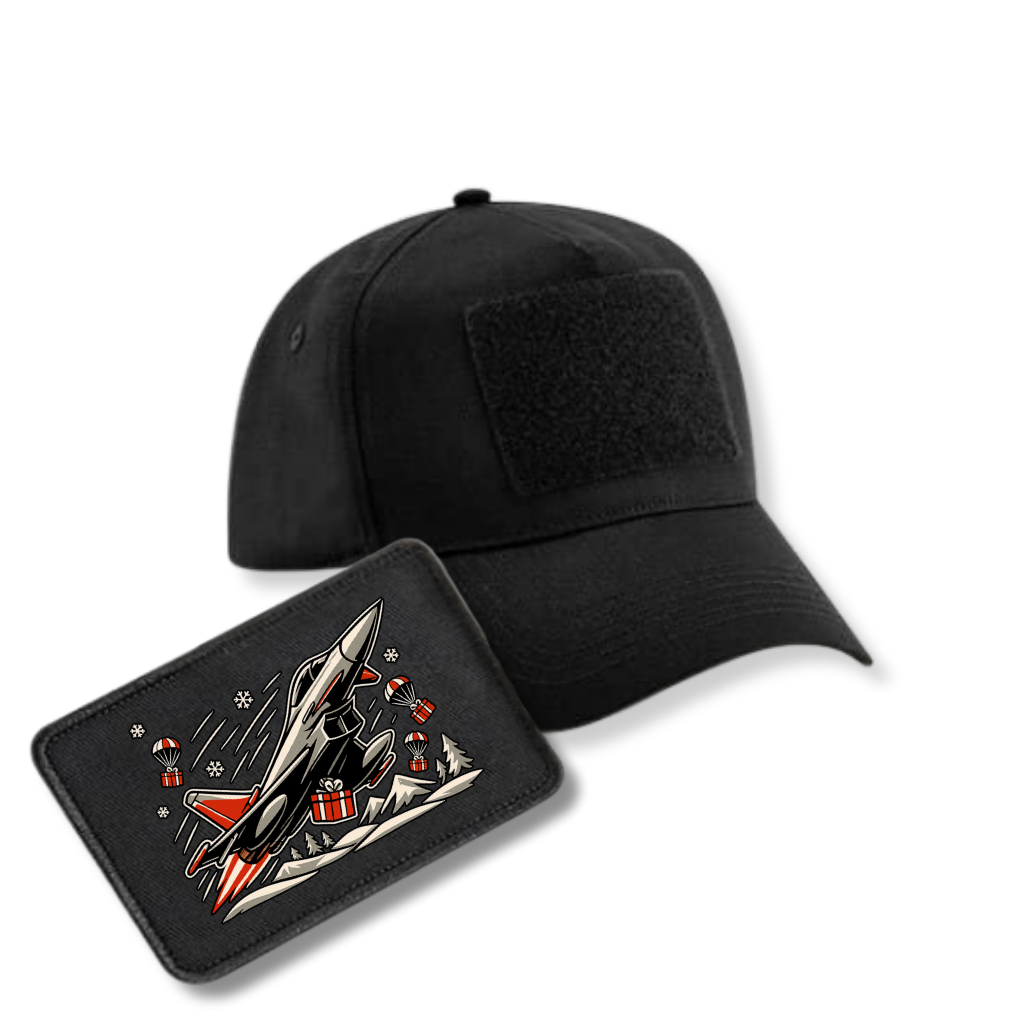 Bundle - 5 Panel Cap mit XMAS Patch - schwarz