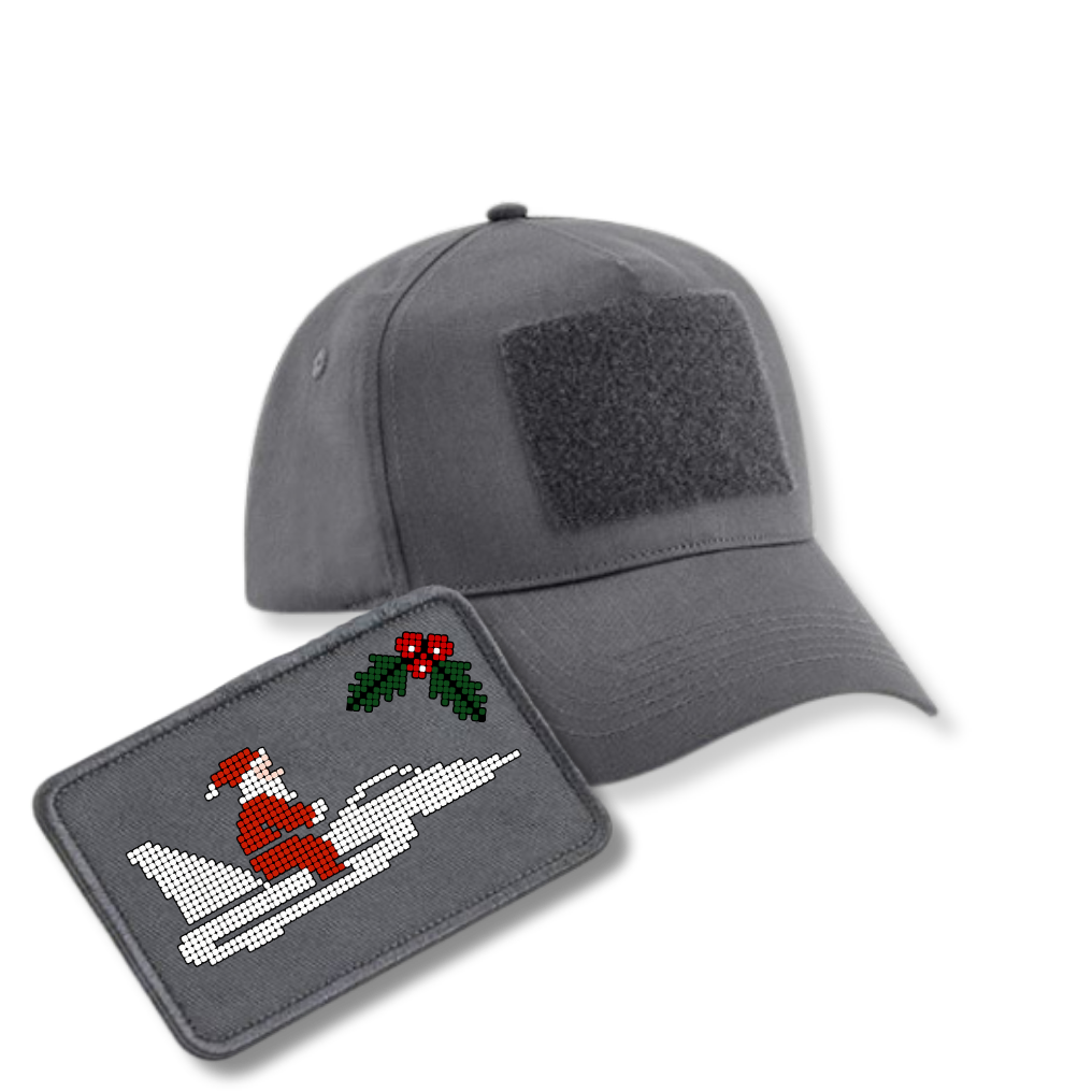 Bundle - 5 Panel Cap mit XMAS Patch - grau