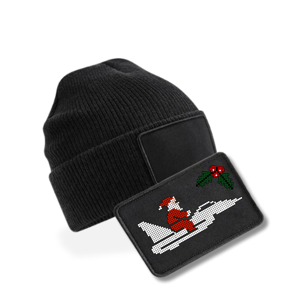 Bundle - Beanie mit XMAS Patch - schwarz