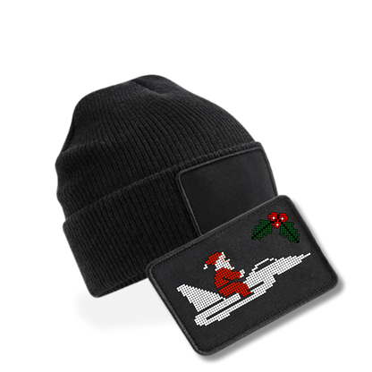 Bundle - Beanie mit XMAS Patch - schwarz