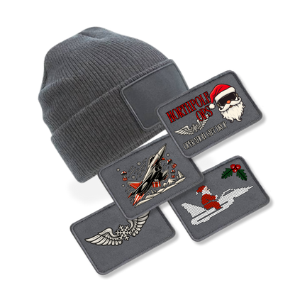 Bundle - Beanie mit XMAS Patch - grau
