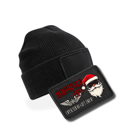 Bundle - Beanie mit XMAS Patch - schwarz