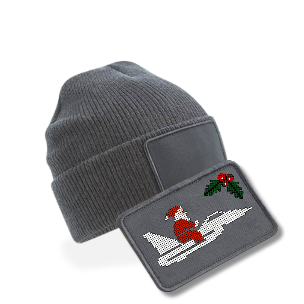 Bundle - Beanie mit XMAS Patch - grau