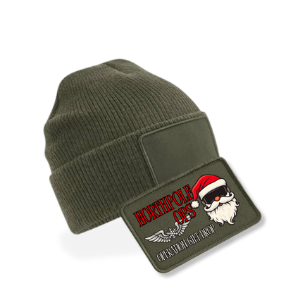 Bundle - Beanie mit XMAS Patch - oliv