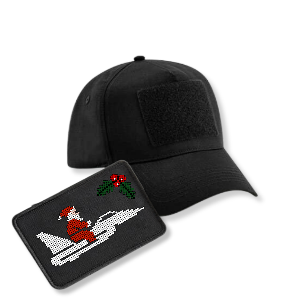 Bundle - 5 Panel Cap mit XMAS Patch - schwarz