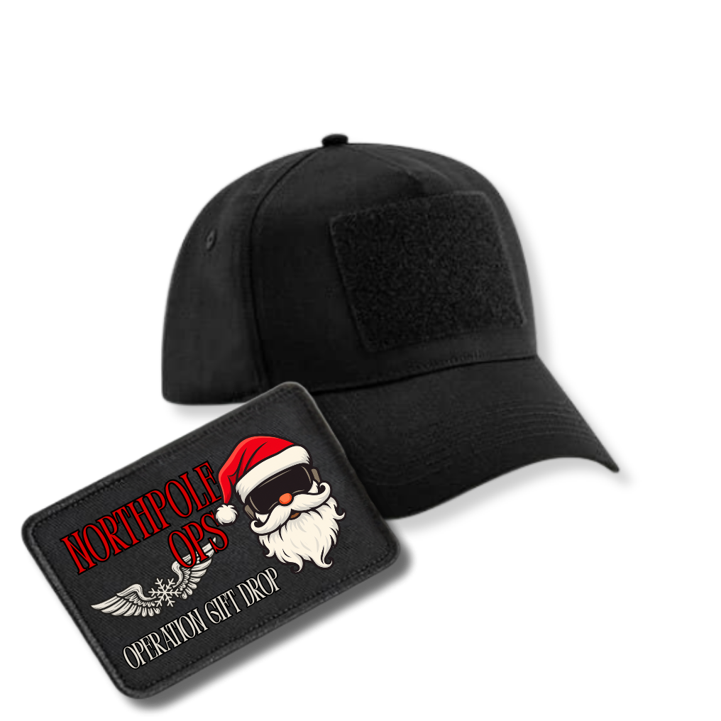 Bundle - 5 Panel Cap mit XMAS Patch - schwarz
