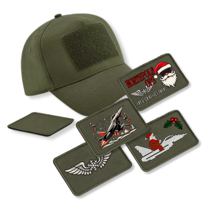 Bundle - 5 Panel Cap mit XMAS Patch - oliv