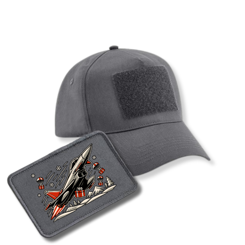 Bundle - 5 Panel Cap mit XMAS Patch - grau