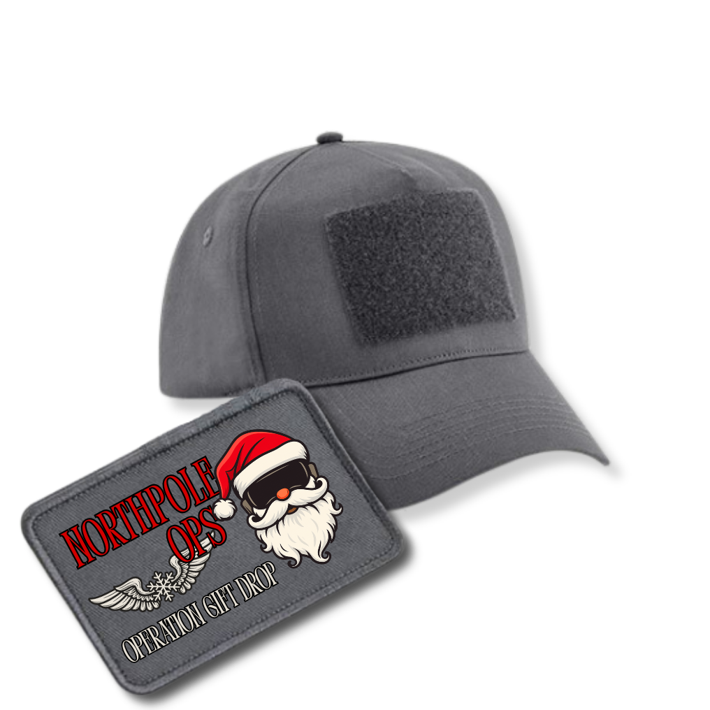 Bundle - 5 Panel Cap mit XMAS Patch - grau