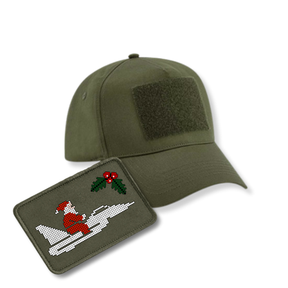 Bundle - 5 Panel Cap mit XMAS Patch - oliv