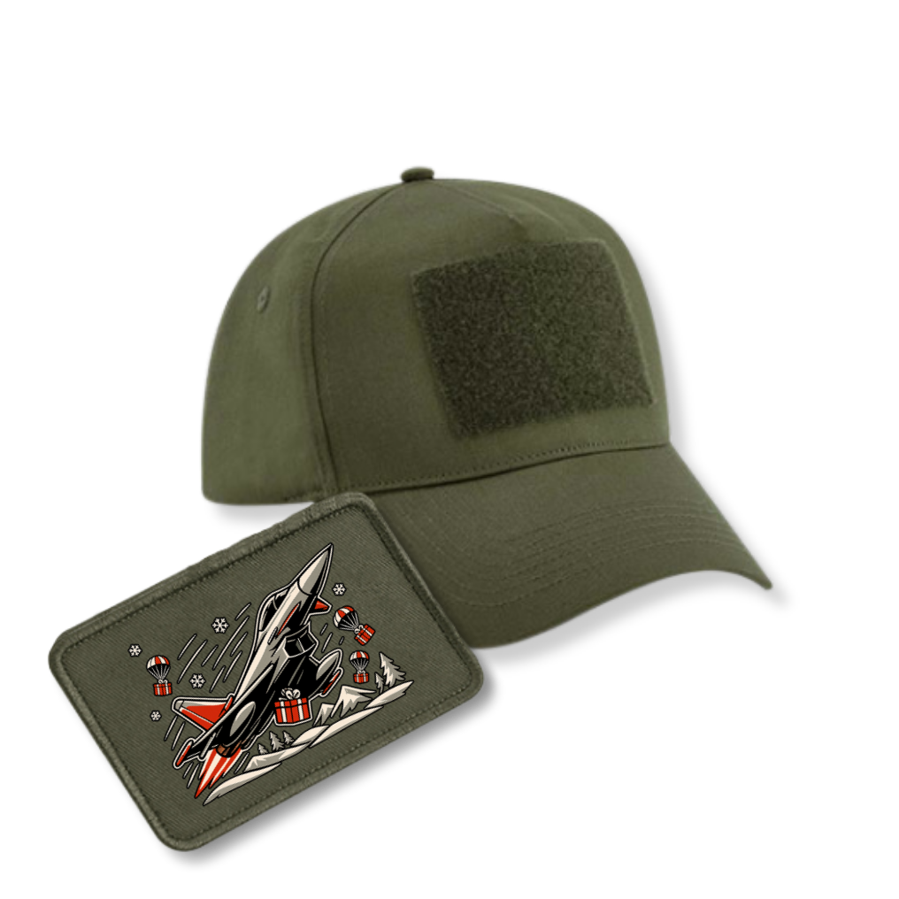 Bundle - 5 Panel Cap mit XMAS Patch - oliv
