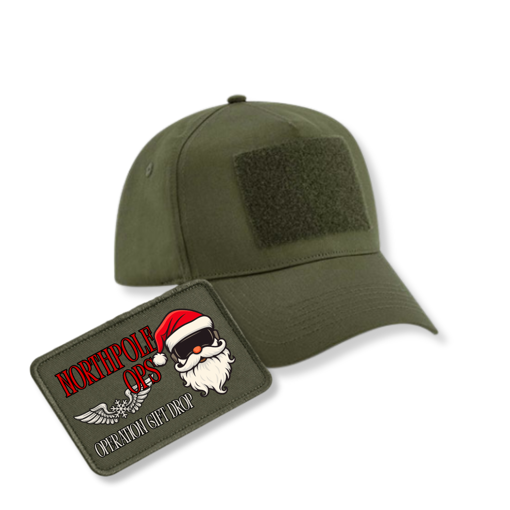 Bundle - 5 Panel Cap mit XMAS Patch - oliv