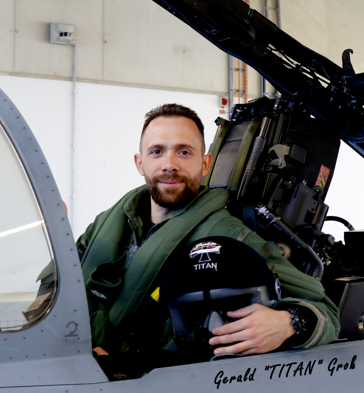 Gerald „TITAN“ Groß im Eurofighter-Cockpit