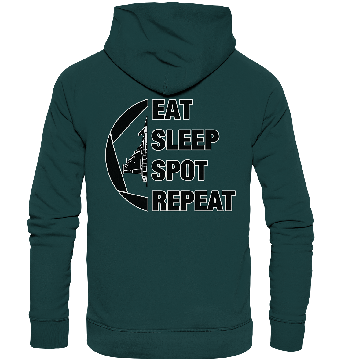 EAT SLEEPT SPOT REPEAT - Eurofighter - Organic Hoodie