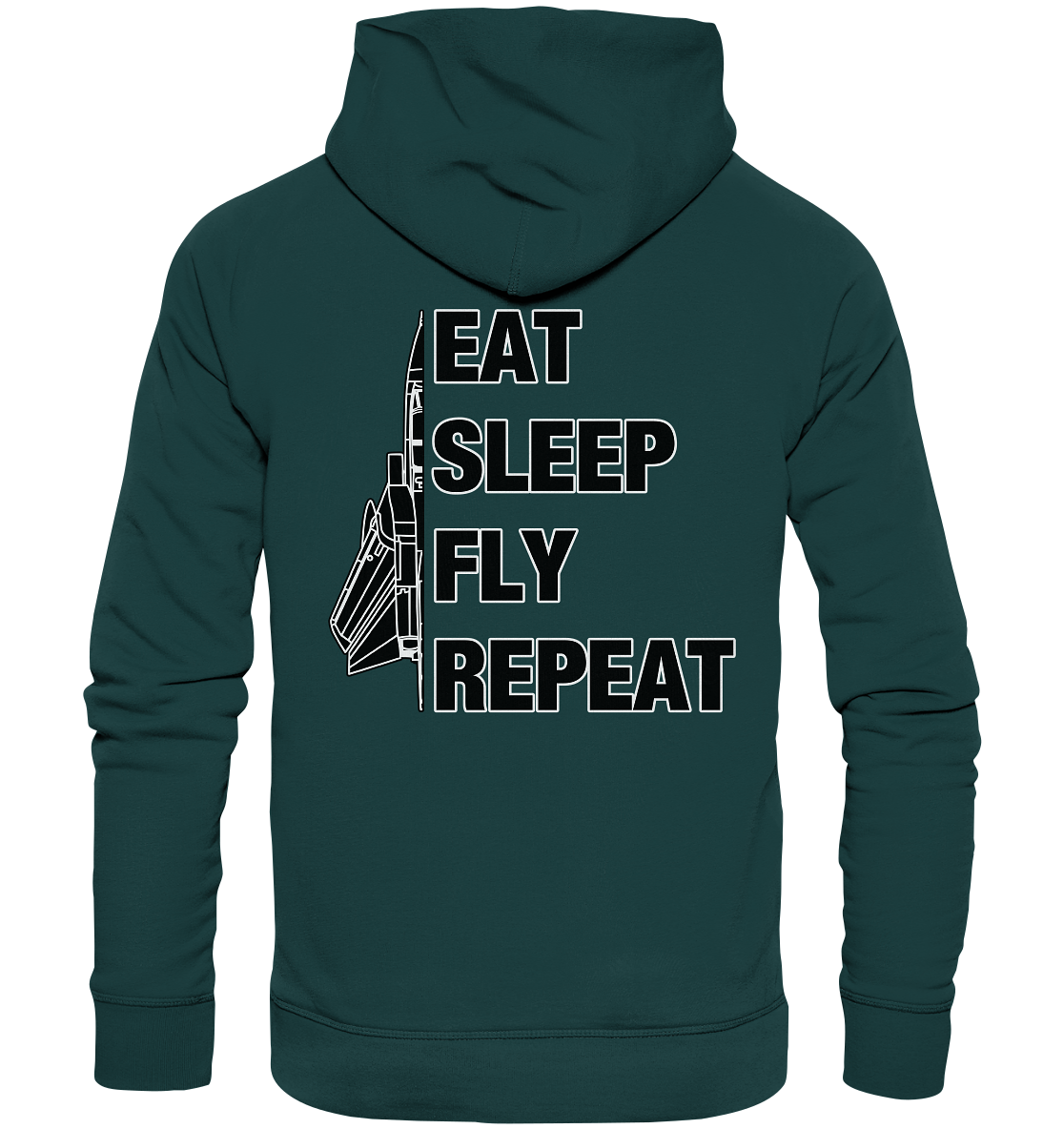 EAT SLEEP FLY REPEAT - Tornado - Organic Hoodie