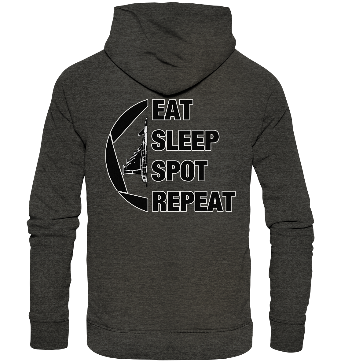 EAT SLEEPT SPOT REPEAT - Eurofighter - Organic Hoodie