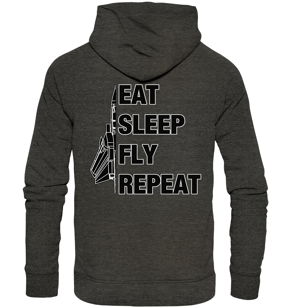 EAT SLEEP FLY REPEAT - Tornado - Organic Hoodie