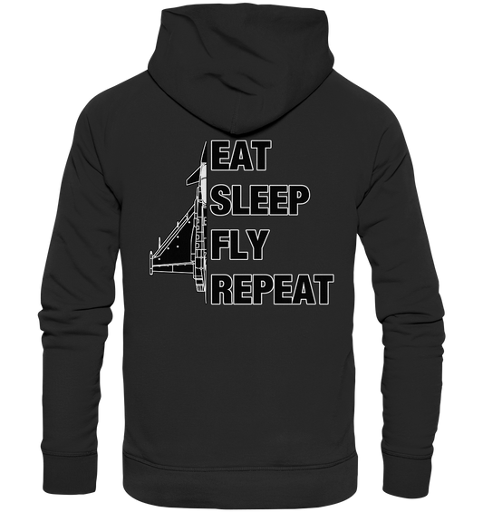 EAT SLEEP FLY REPEAT - Eurofighter - Organic Hoodie