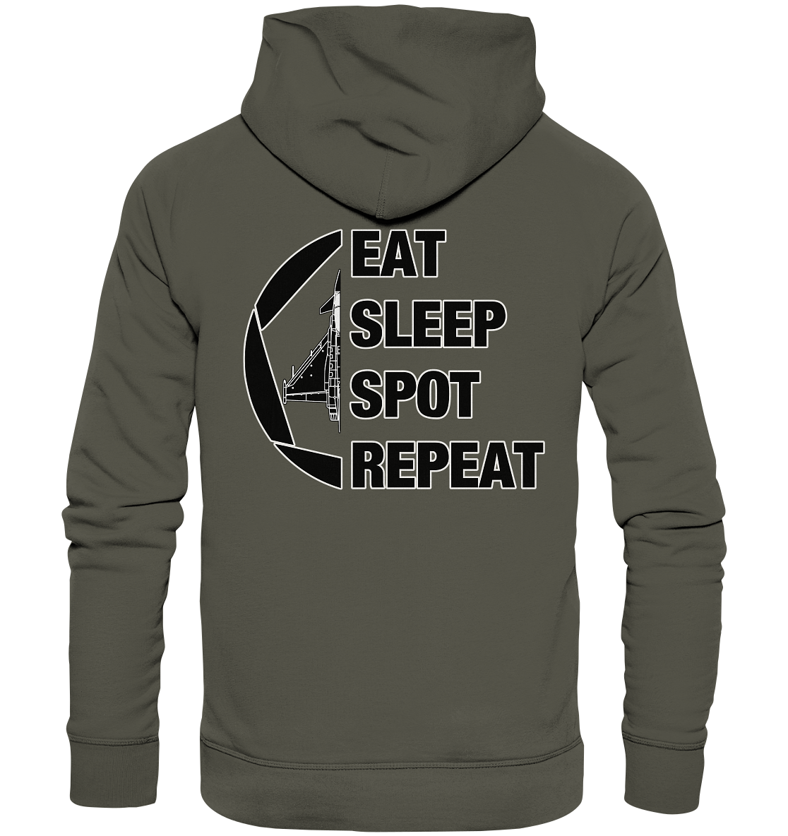 EAT SLEEPT SPOT REPEAT - Eurofighter - Organic Hoodie