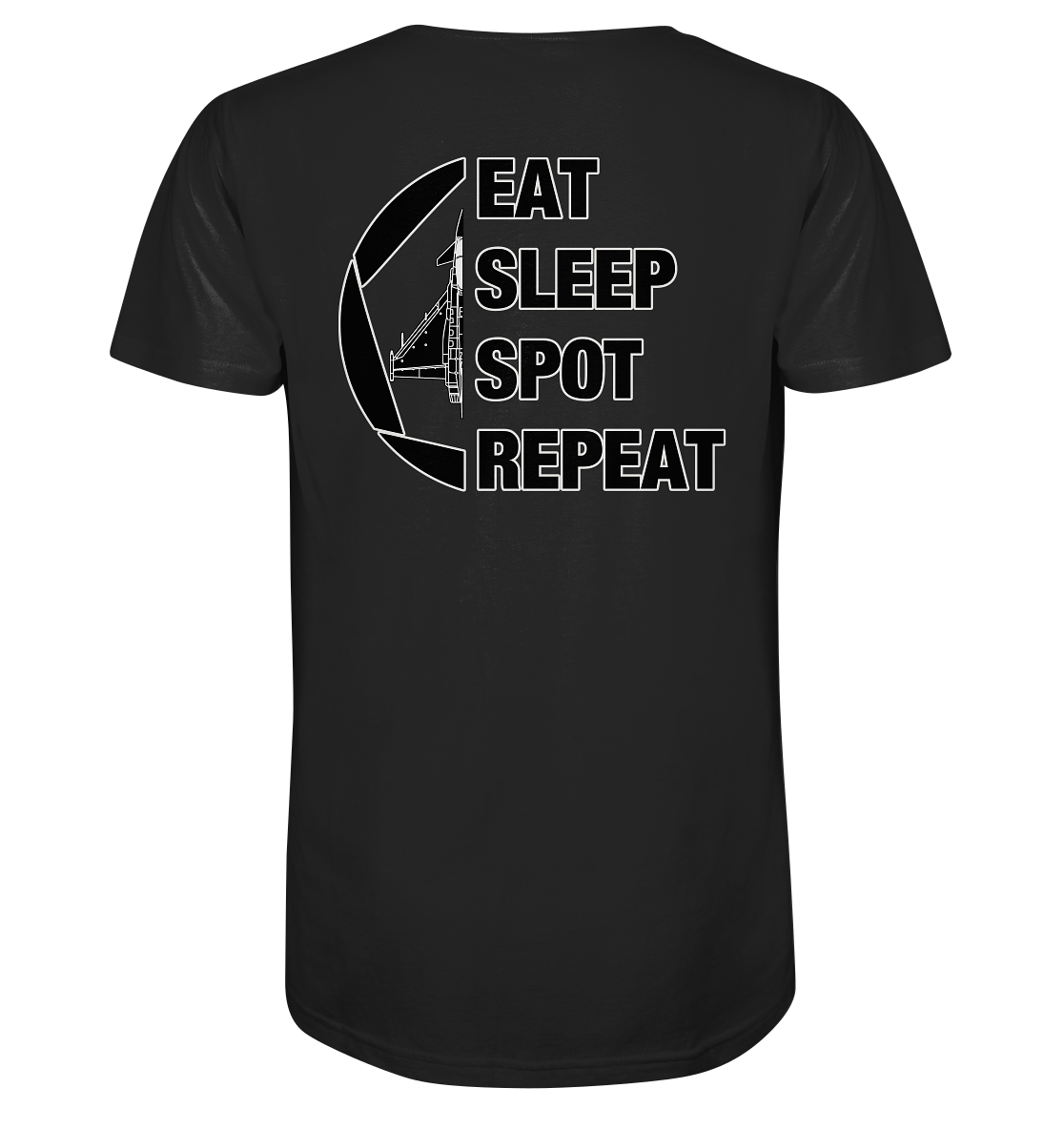 EAT SLEEPT SPOT REPEAT - Eurofighter - Organic Shirt