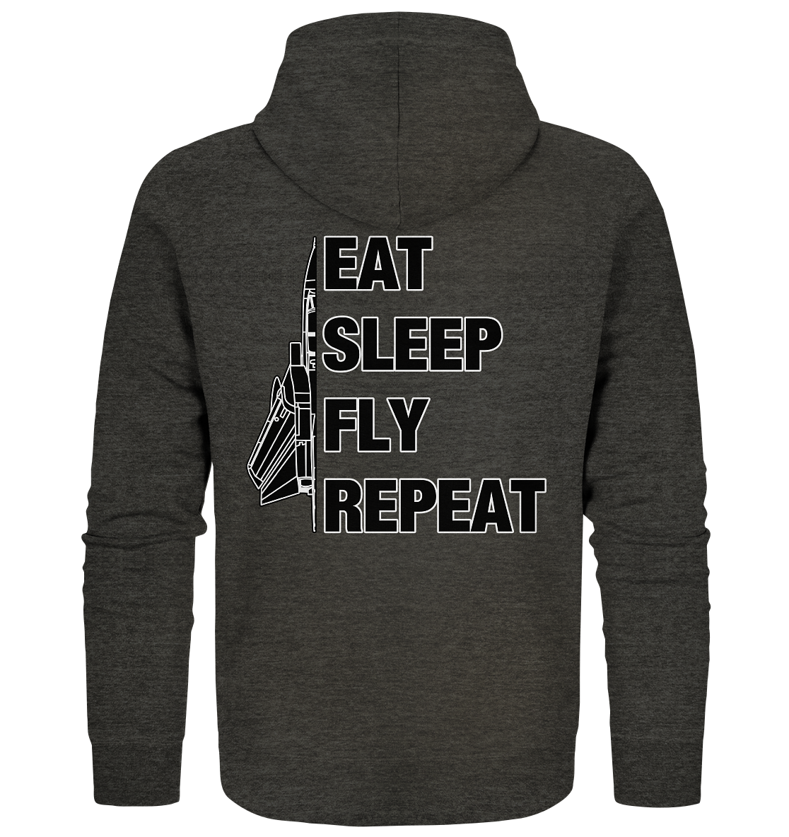 EAT SLEEP FLY REPEAT - Tornado - Organic Zipper