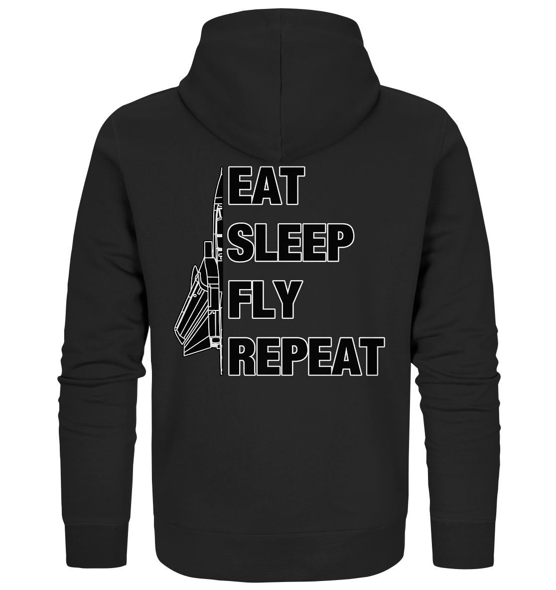 EAT SLEEP FLY REPEAT - Tornado - Organic Zipper