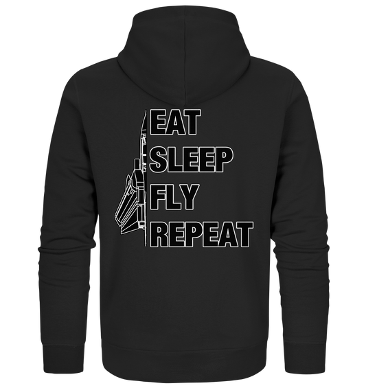 EAT SLEEP FLY REPEAT - Tornado - Organic Zipper