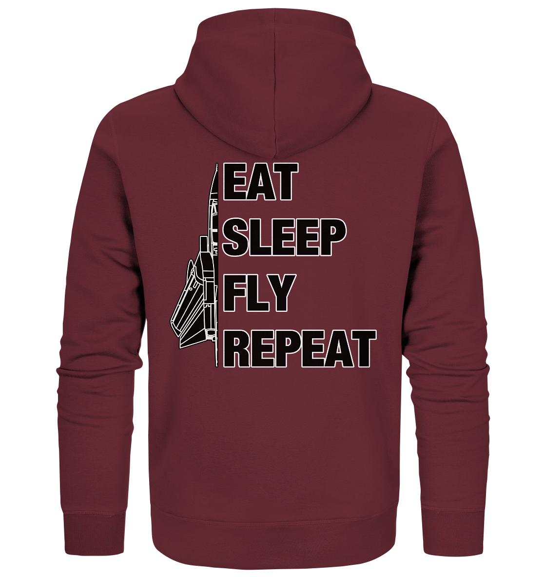 EAT SLEEP FLY REPEAT - Tornado - Organic Zipper