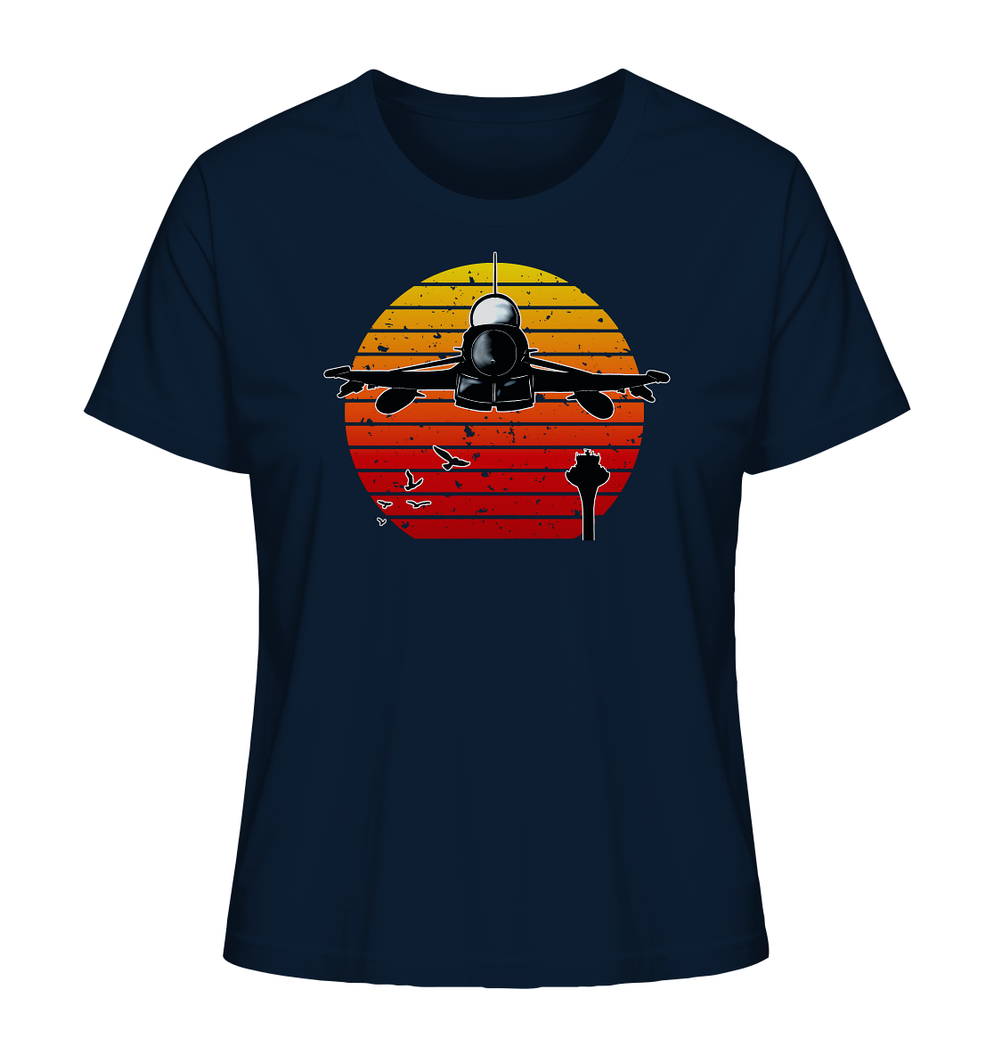 Retro Sunset Eurofighter - Ladies Organic Shirt