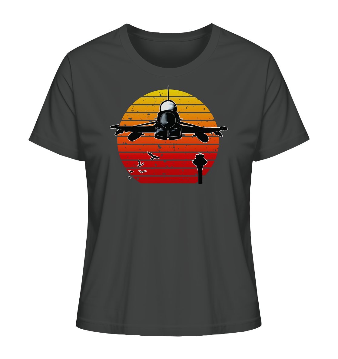 Retro Sunset Eurofighter - Ladies Organic Shirt