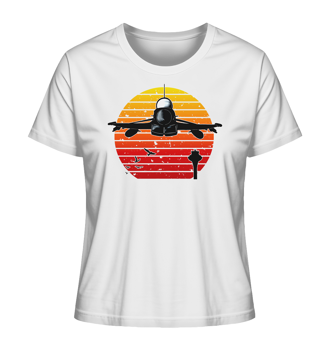 Retro Sunset Eurofighter - Ladies Organic Shirt