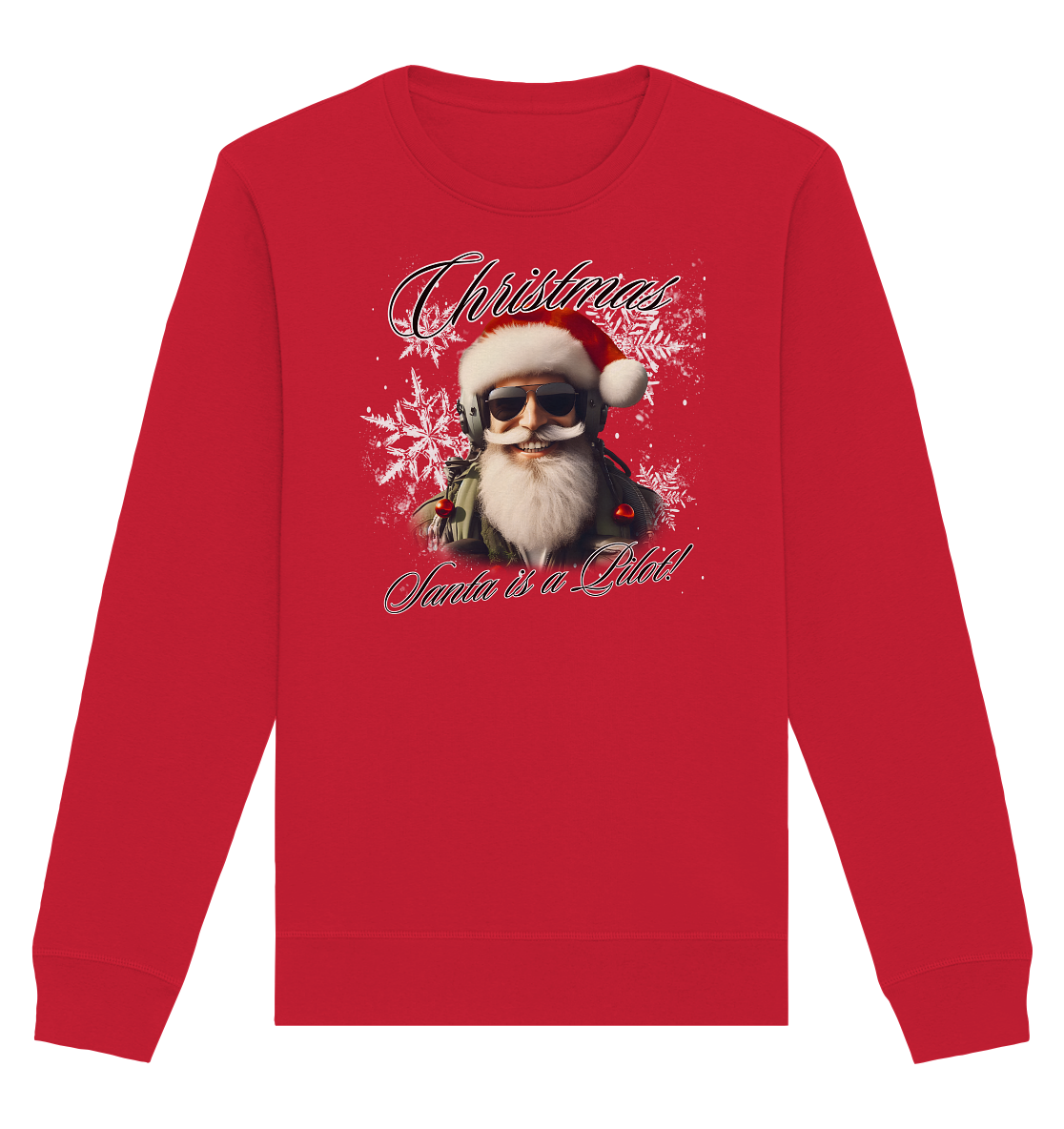 Santa is a Pilot - Organic Basic Unisex Sweatshirt