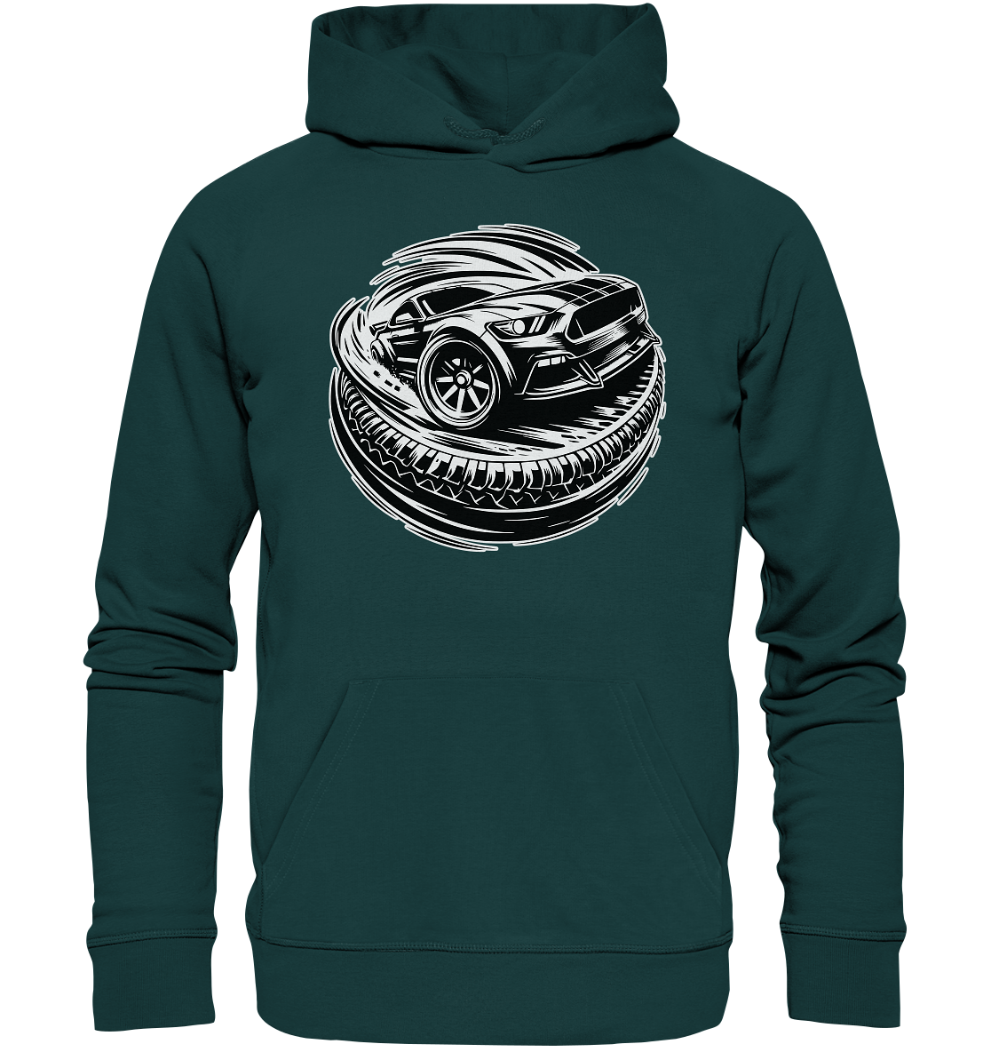 Burnouts - American Car - Organic Hoodie