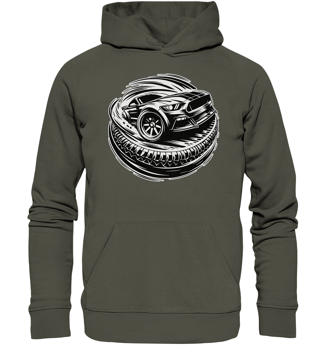 Burnouts - American Car - Organic Hoodie