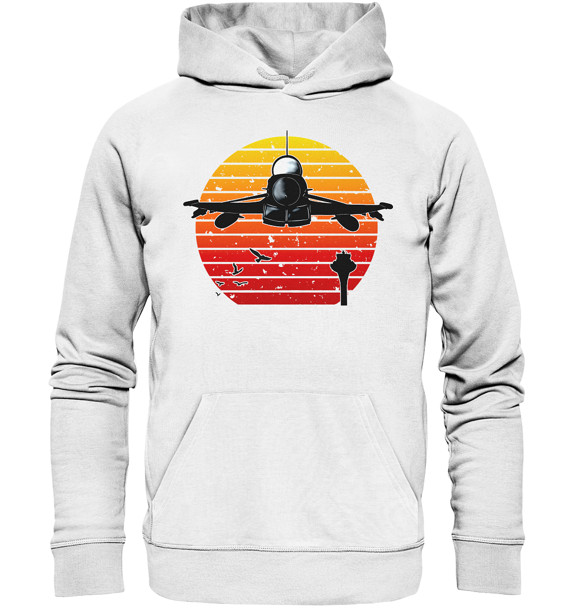 Retro Sunset Eurofighter - Organic Hoodie