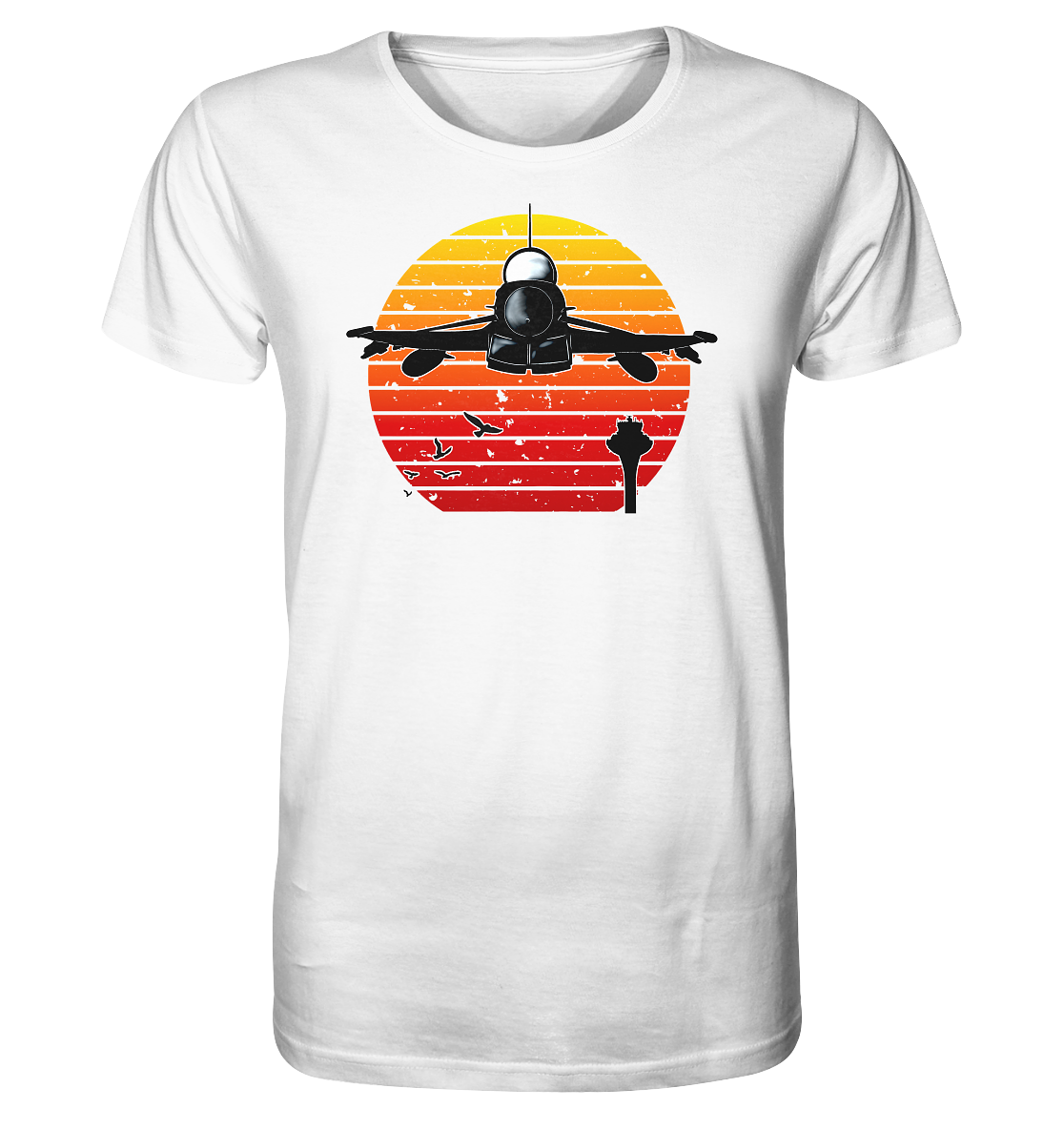 Retro Sunset Eurofighter - Organic Shirt