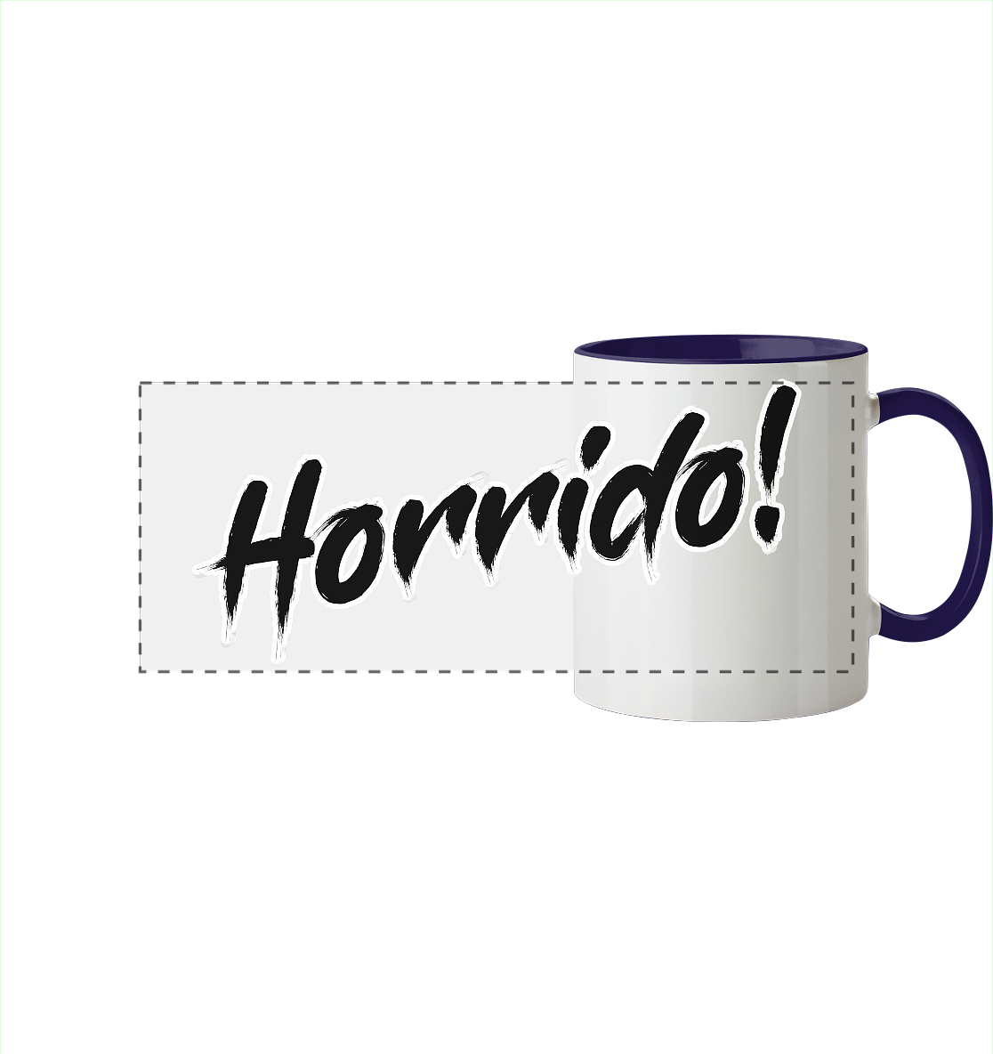 Horrido! - Panorama Tasse zweifarbig