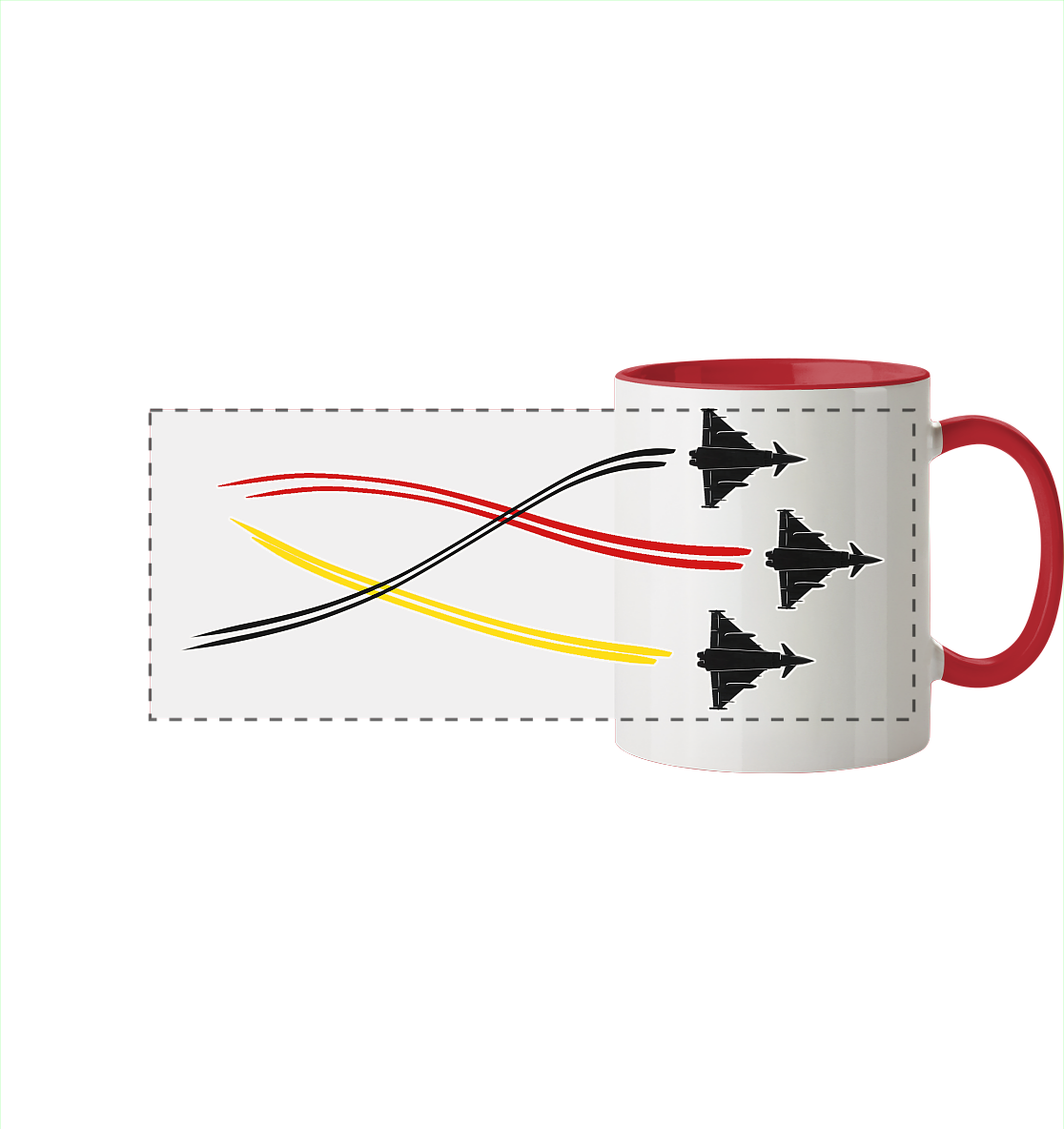 Eurofighter GER - Panorama Tasse zweifarbig