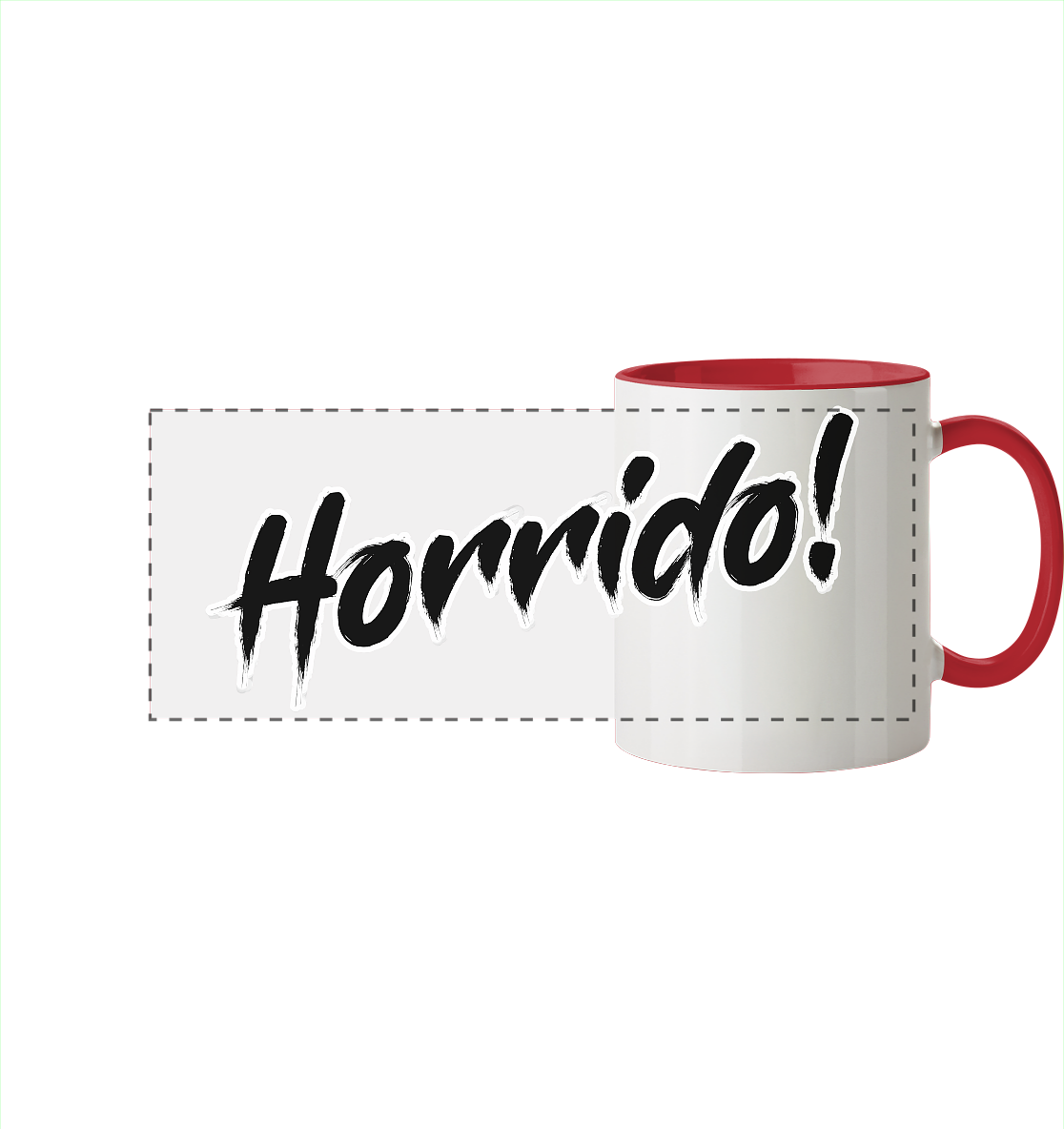 Horrido! - Panorama Tasse zweifarbig