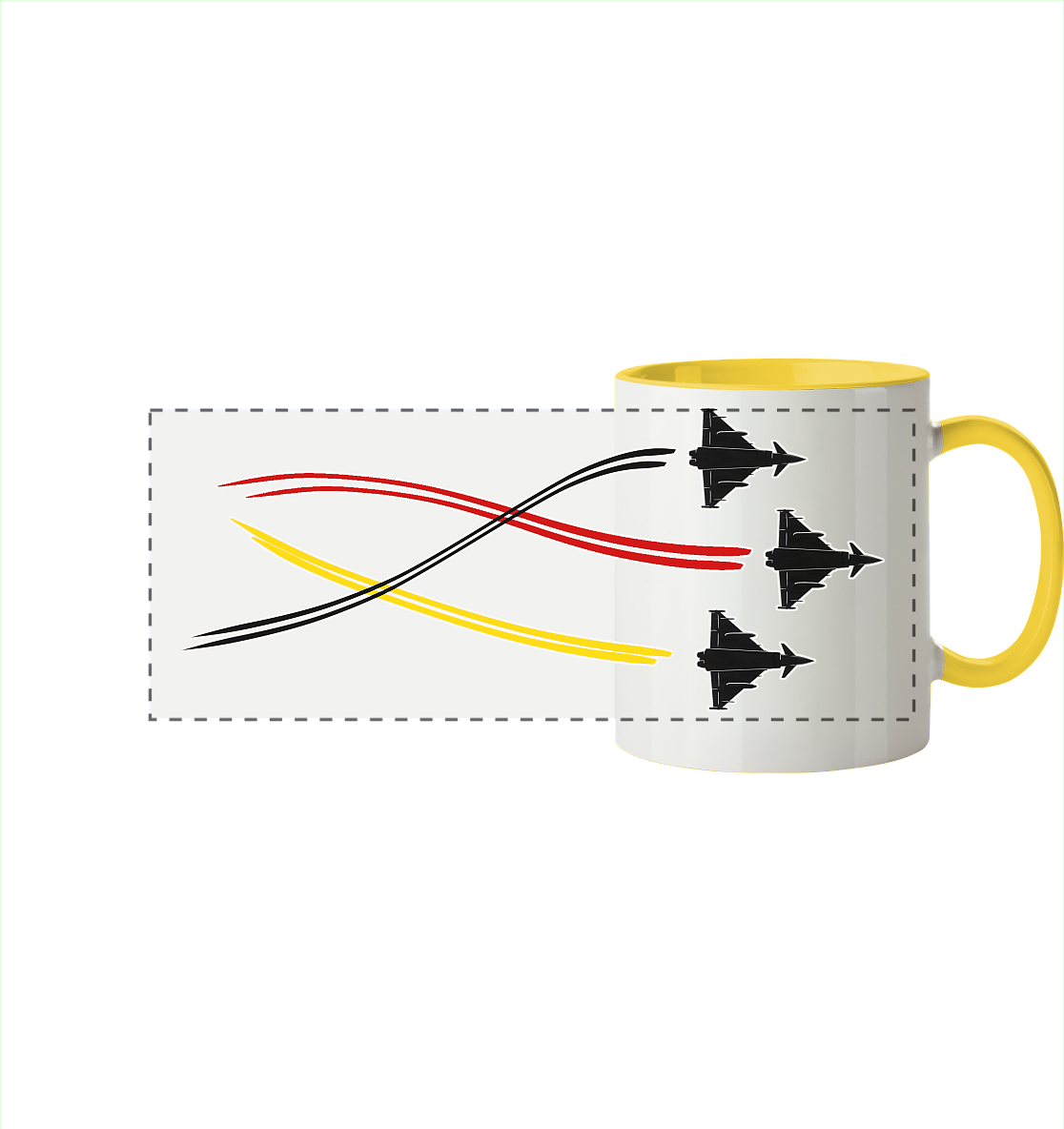 Eurofighter GER - Panorama Tasse zweifarbig