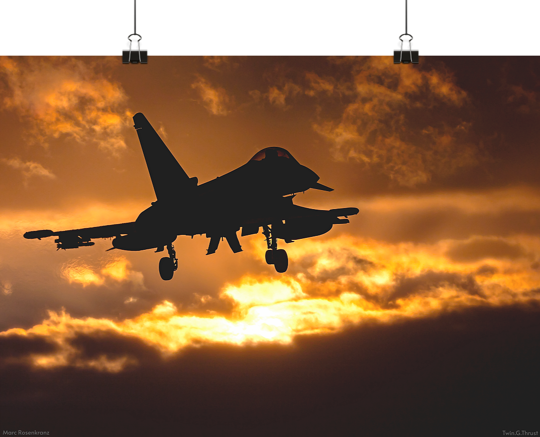 Wall Art Eurofighter - Eurofighter im Sonnenuntergang