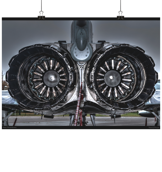 Wall Art Eurofighter - Triebwerke - Poster Din A1 (quer)